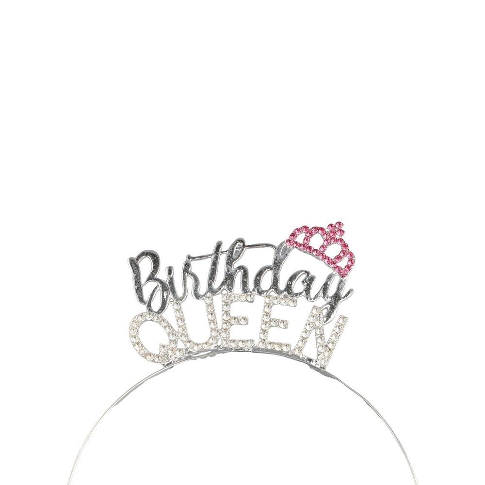 Tiara Queen Hairband Letter Female Jewelry Crown Birthday Queen Headband Birthday Hair Hoop