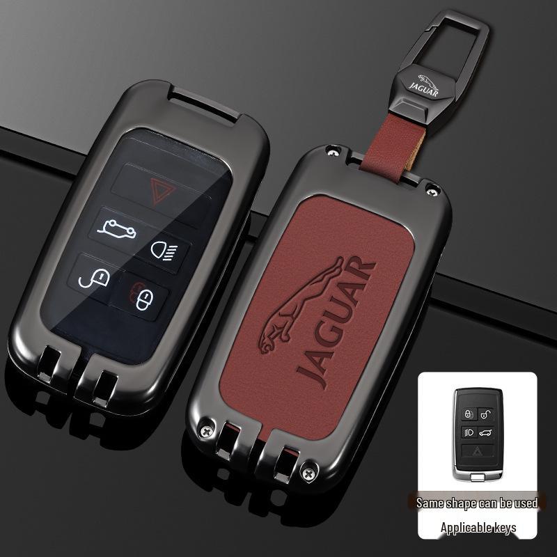 Jaguar XFL/XEL/XJL/F-Pace/F-Type Key Case with Buckle - Premium Car Key Remote Holder