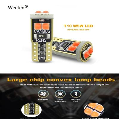 2PCS Signal Lamp Led W5W T10 Bulbs 3030SMD W5W 194 168 Led Auto Car Clearance Light Interior Lights Dome Lights 12V