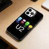 Band UU-U2  Phone Case For iPhone 17,16,15,14,13,12,11 Plus,Pro Max,XS,Colored Silver Plated Inside Cover