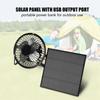 3W 6V Outdoor Solar Panel Portable Mini Fan USB Cooling Kit Accessory
