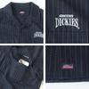 Dickies Men's Short Sleeve Shirt, Striped, Open Collar, Blue, Black, Casual, Sizes M, L, XL, 10001912 (JP, Alphabet, XL, BLUE)