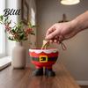 PLA Christmas Ornament 3D Printed Santa Claus Storage Bowl Creative Candy Bowl for Holiday Kitchen Accessory Parties Decorative Snacks Cookies