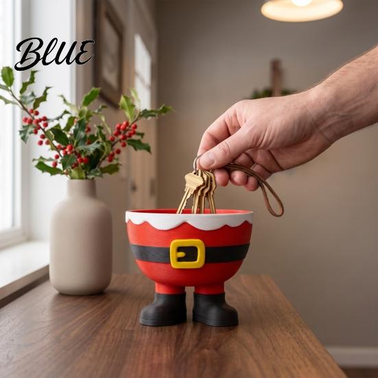 PLA Christmas Ornament 3D Printed Santa Claus Storage Bowl Creative Candy Bowl for Holiday Kitchen Accessory Parties Decorative Snacks Cookies