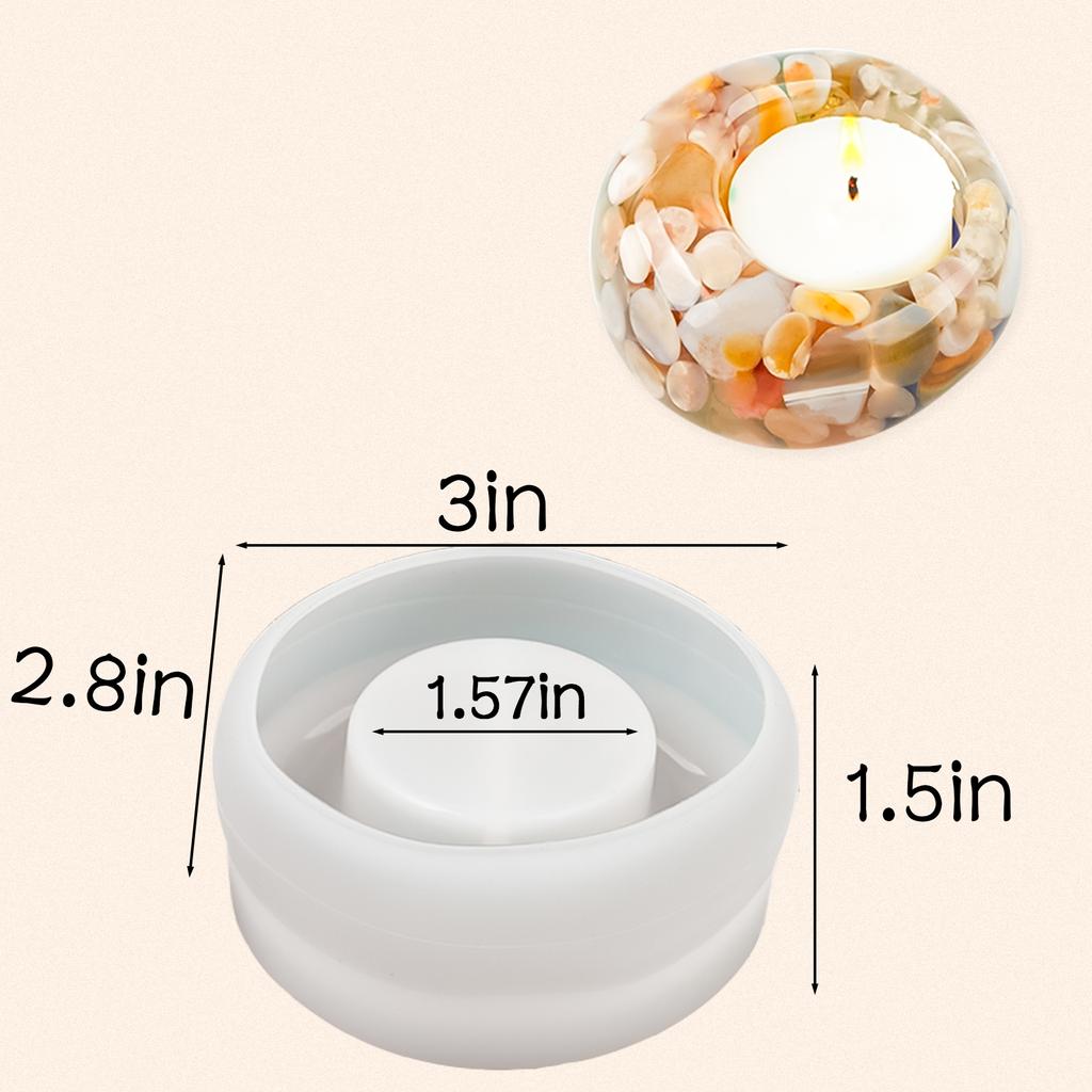 3D Candlestick Concrete Silicone Molds Irregular Stone Shape Candle Holder Ornaments Cement Plaster Resin Craft Mould Home Decor