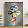 Chakra Mantras & Mudras Affirmations Yoga Poses Meditation Poster Canvas Printing Wall Art Picture Home Yoga Studio Decor