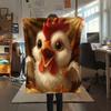 1Pc Cartoon Print Flannel Blanket, High Quality Comfortable for All Seasons, Home Decor, Warmth and Comfort, Perfect for Christmas Birthday Gift