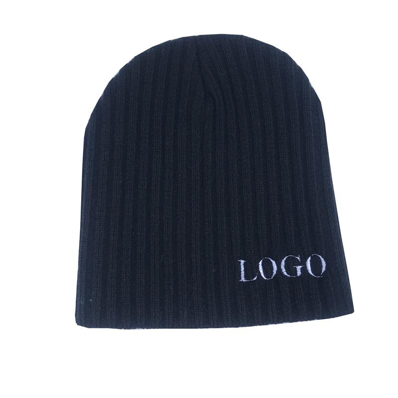 10Pcs Winter Beanie Men Skullies Embroider Logo Letter  Beanie Hat Mens Winter Solid Color Warm Knit Ski Skull Cap