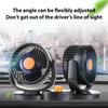 Car Cooling Fan Double Head Car Dash Fan 24V Adjustable Low Noise Household Blower Strong Wind Portable Air Circulator For SUVs