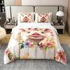 Sweet Pig Animal Bedding Set For Boys Girls, Microfiber Piggy Cartoon Animal Duvet Cover Set With Zipper and Pillowcase 75*50cm