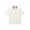 Decorated Square Gg Pearl Cotton Polo Shirt T Shirt Men's Ecru 768630-XJF45-9733