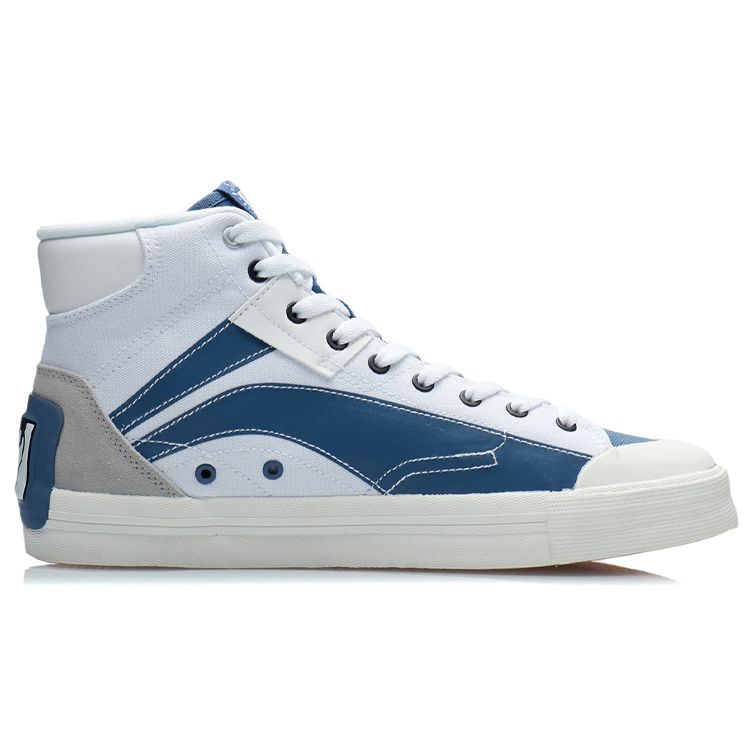 Li Ning Disney X Keith Haring X Kollaboration Leichte Atmungsaktive Rutschfeste Skate Schuhe Herren Skate Schuhe Weiß Blau AECR061-1