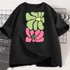 Flower Print Unisex Crew Neck Short Sleeve Unisexs Graphic Tshirt Stylish Comfortable Casual Unisex Top Trendy T Shirt Unisex