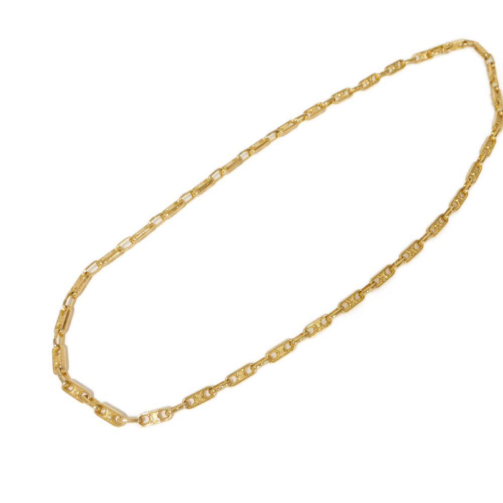 Used 10431 Macadam 7984 Old Triomphe Arc de Triomphe Gold Plated Chain Long 25.2" Vintage Brason Plated Gold Unisex