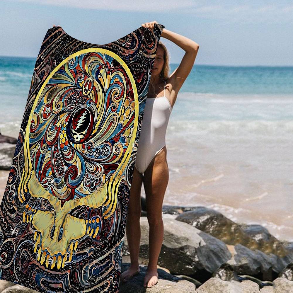 G-Grateful D-Dead Band Große Mikrofaser Strandtücher Schnelltrocknendes Handtuch Sand Strandtücher Poolhandtuch Für Reisen Schwimmbad Yoga