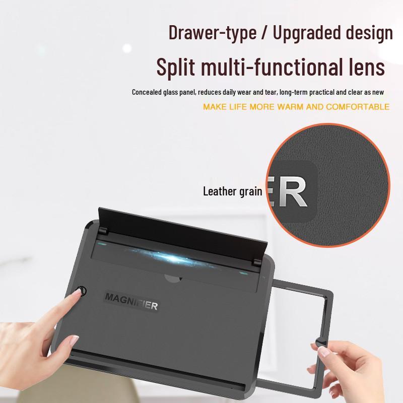 3D HD Eye-Protecting Mobile Screen Amplifier with Retractable Stand