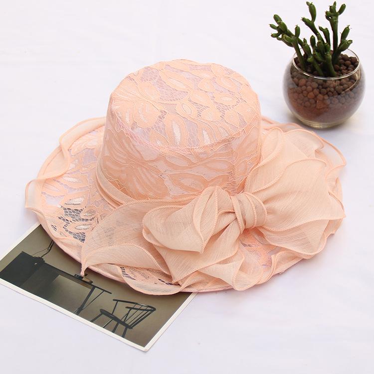 Temperament Faltbarer Putz Weiche Spitze Schleife Sonnenhut Sommer Outdoor Sonnenhut