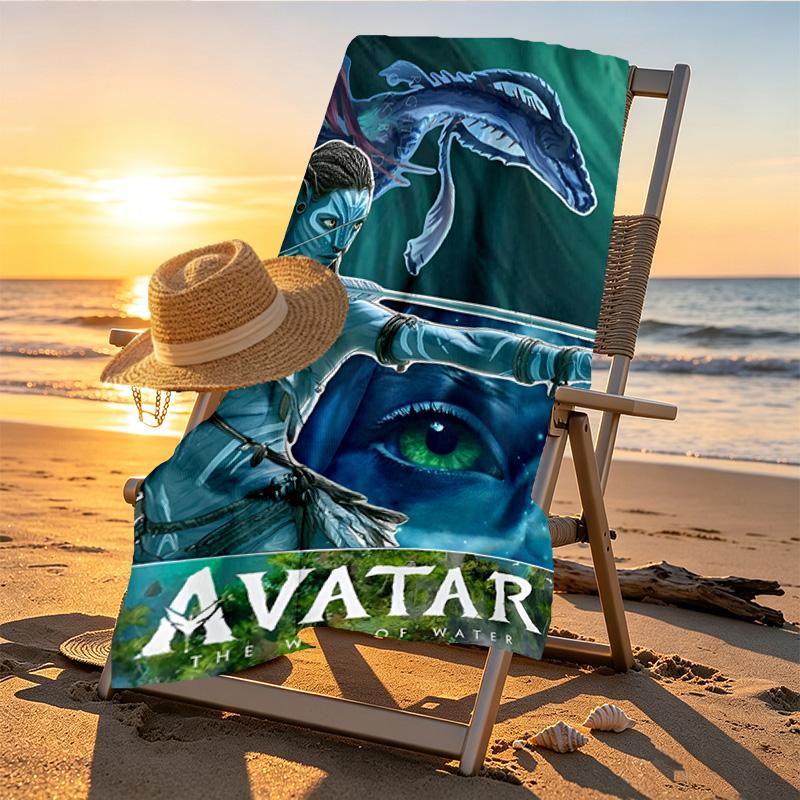 Avatar Print Beach Towel Design, Soft, Lightweight. for Home Bathroom, Spa, Pool, Yoga, Surfing, Camping, Gift for Family, Friend