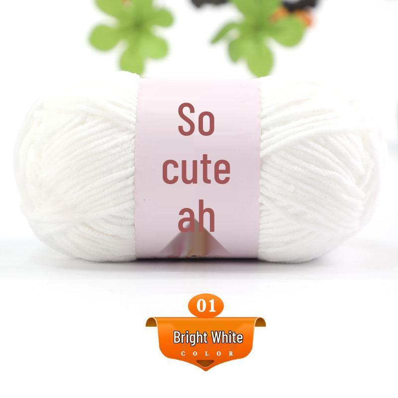 Medium Thick Chenille Yarn for Handmade Crochet Bags & Dolls