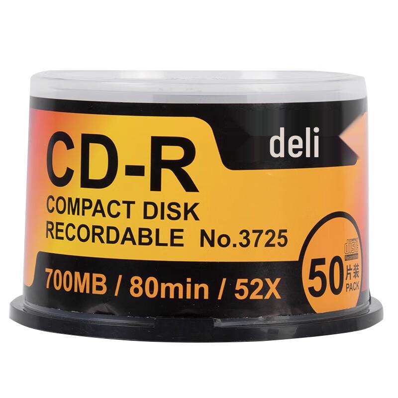 Deli CD-R Blank Discs 52x 700MB (50-pack)