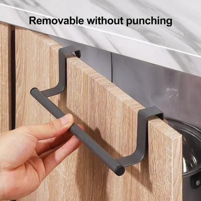 Yousheng Kitchen Towel Holder Cabinet Door Towel Bar 5kg Load-capacity Easy Installation Kitchen Dish Towel Hanger Rack