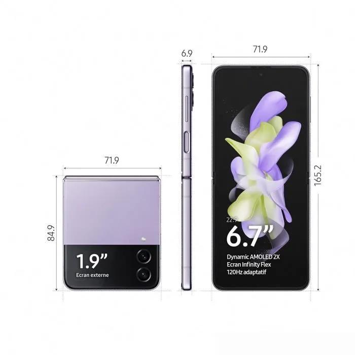 Samsung Smartphone Galaxy Z Flip4 5G Sbloccato eSIM+SIM 8GB+128GB/256GB