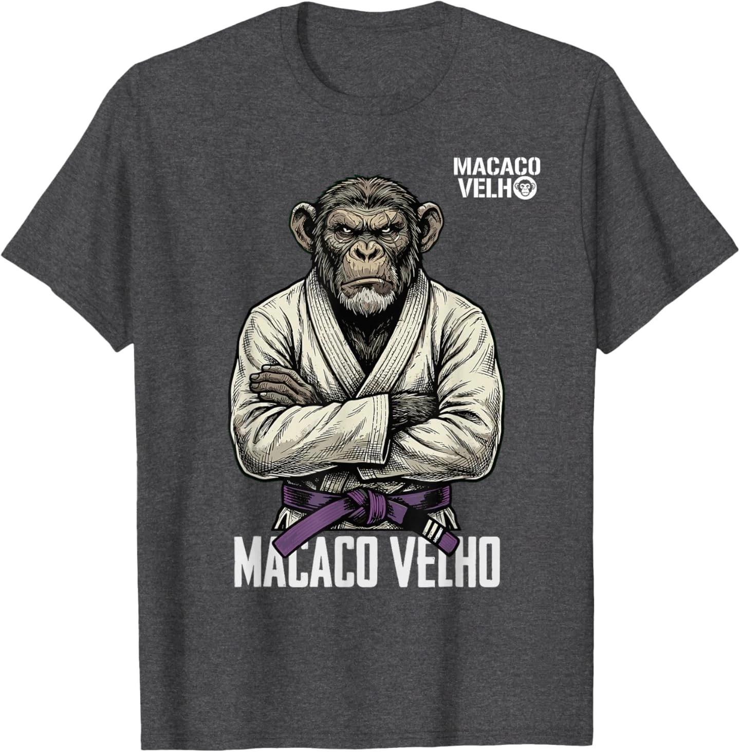 

Seasoned Grappler BJJ Purple Belt Monkey Brazilian Jiu-Jitsu Font Back T-Shirt 3XL
