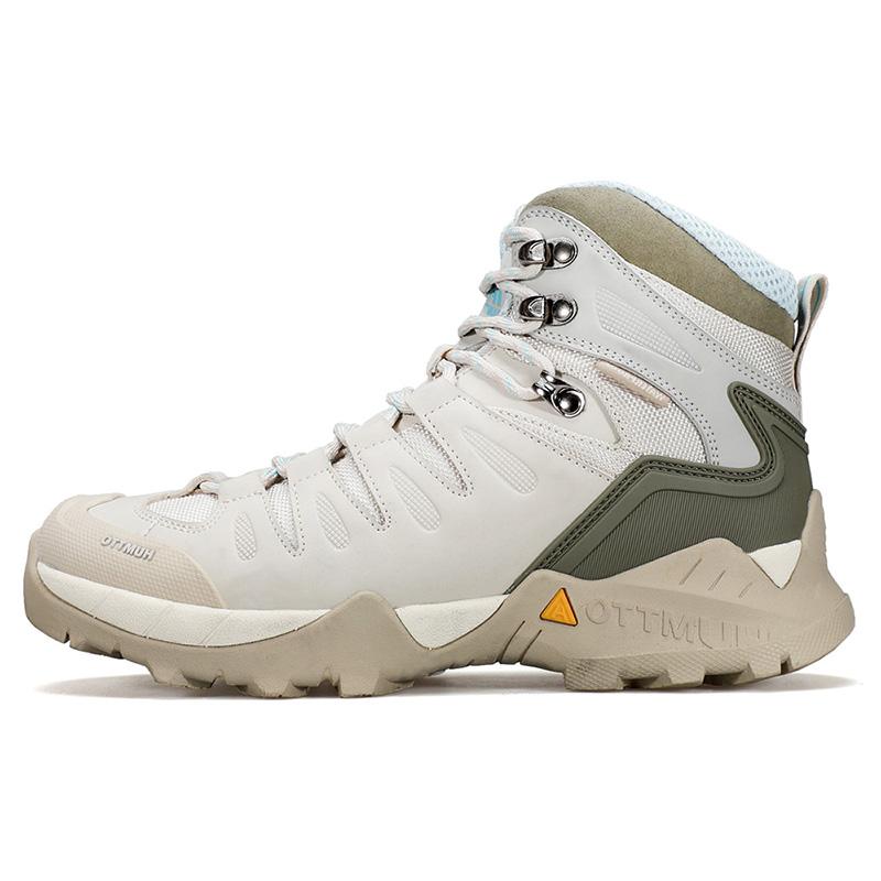 

HUMTTO Нескользящие походные ботинки, кожаные женские ботильоны, зимние кроссовки для активного отдыха, дышащая походная обувь для женщин 41 бежевый