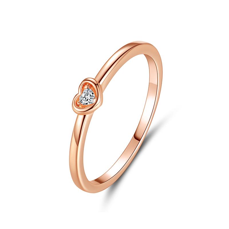 Original 925 Sterling Kupfer Ring Liebesherz Gabelmond Mond Sonne Ringe Kristall Roségold Für Frauen Hochzeitsgeschenk Luxus Zirkon