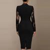 2026 Solid Color Lace Patchwork Lapel Dress – Long Sleeve, Waist-Cinching Casual Suit for Europe & America
