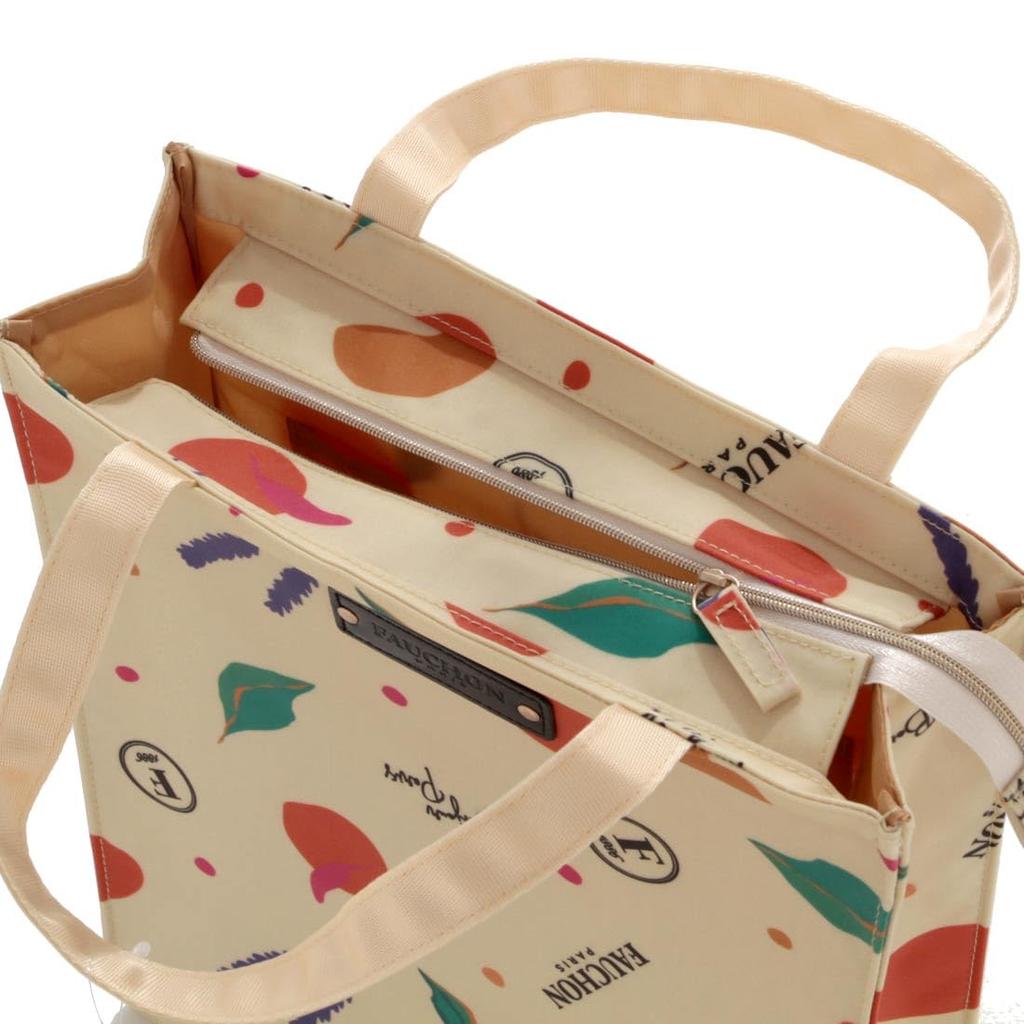FAUCHON Magazine Tote Bag Bonjour Cream Bag [Blooming] (Laminated) Paris. Women's 305556-0002-01