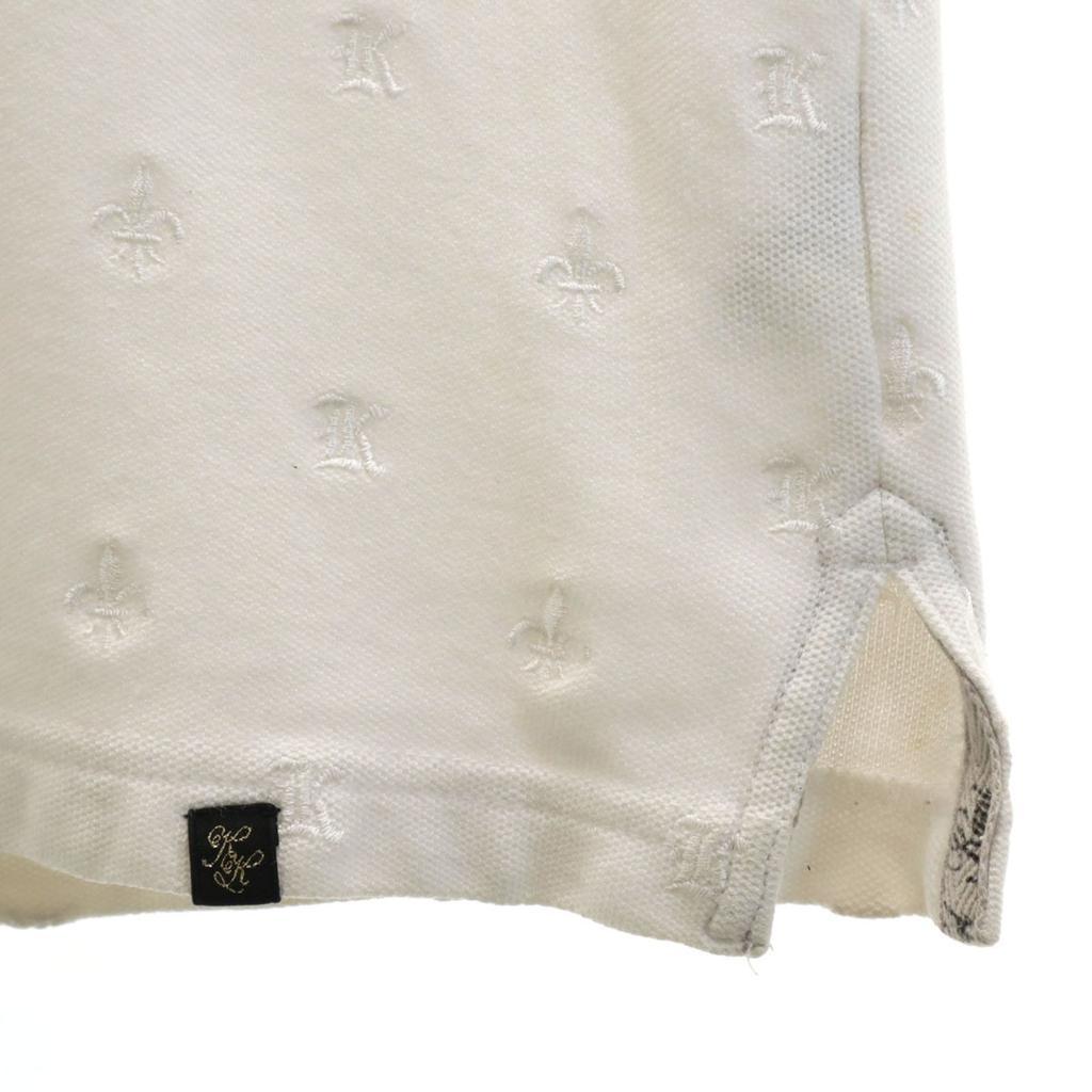 Karl Kani Short sleeve Polo shirt XL White Kanoko fabric Men's Used