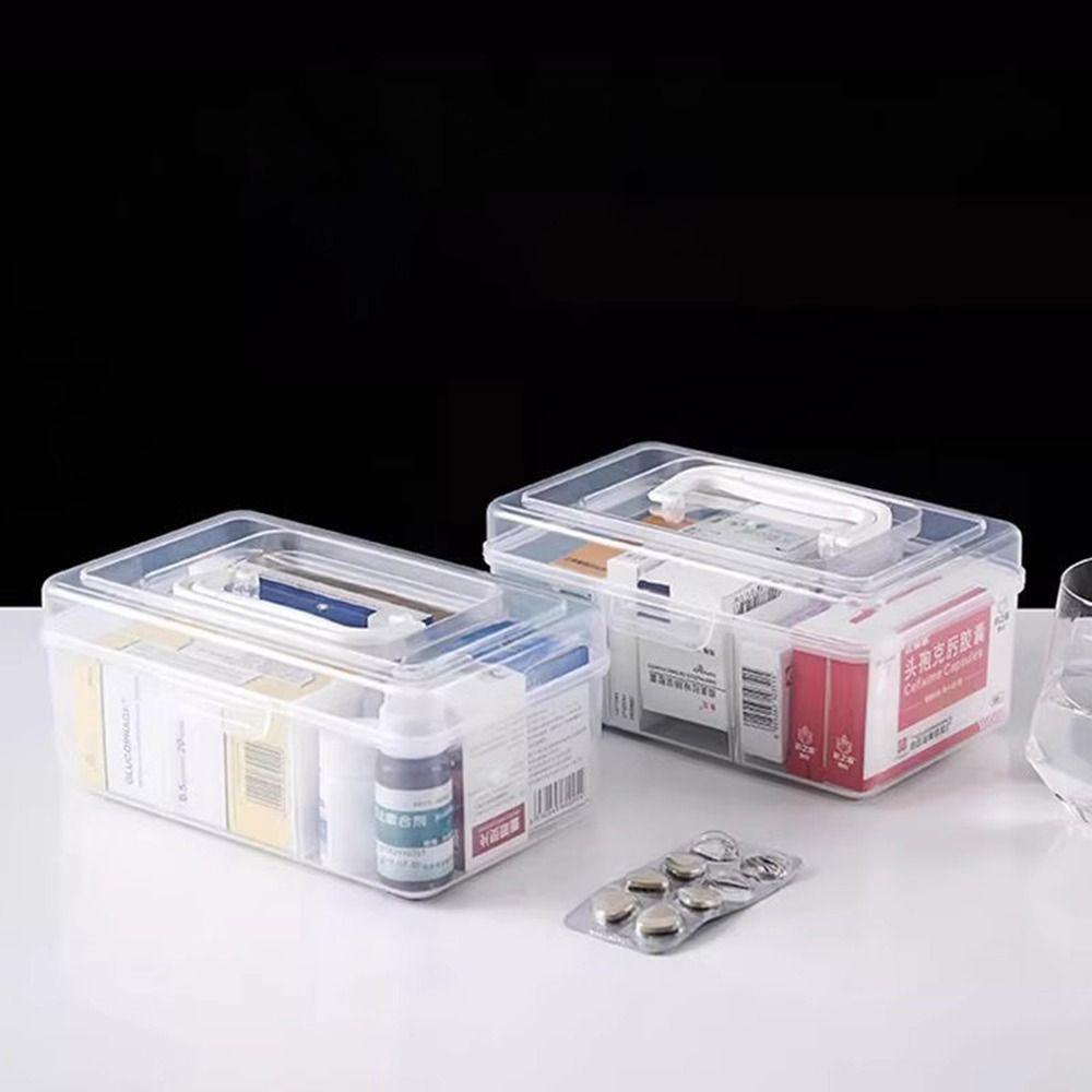 Transparente Notfallmedizinkiste Große Kapazität Medizinkiste Langlebige Medizinaufbewahrungsbox