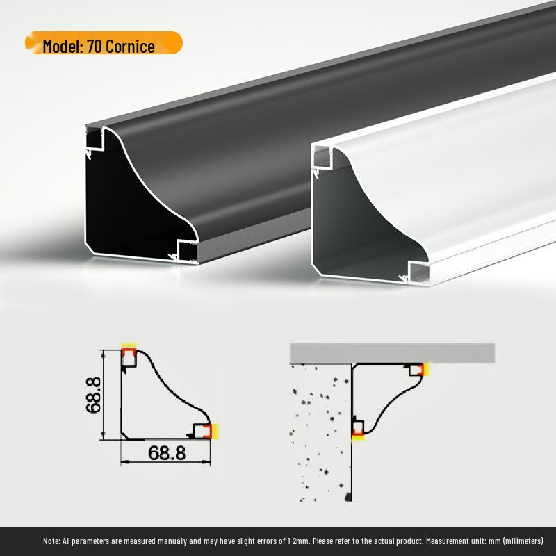 Dreieckiger V-förmiger LED-Lichtkanal, 45° Winkel, Hohe Helligkeit, Kein Nuten erforderlich, Lineare Seitenlichtquelle aus Aluminium.