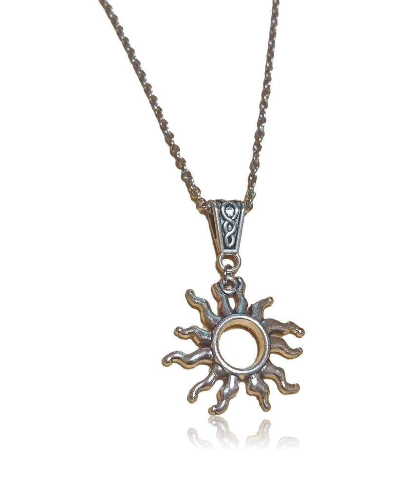 Collar con motivo Sol de Esperanza, Plata, Sol, Accesorios, Hombre, Mujer