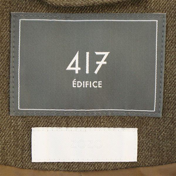 417EDIFICE ZOZO collaboration Stainless collar coat MS Brown Men's Used