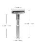 Adjustable Safety Razor Double Edge Classic Men's Shaving Mild To Aggressive 1-6 Settings Hair Removal Shaver with 5 Blades