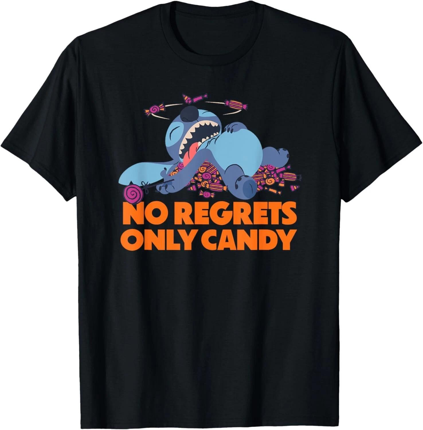 Amazon Essentials Stitch Halloween No Regrets Only Candy T- Shirt 4XL