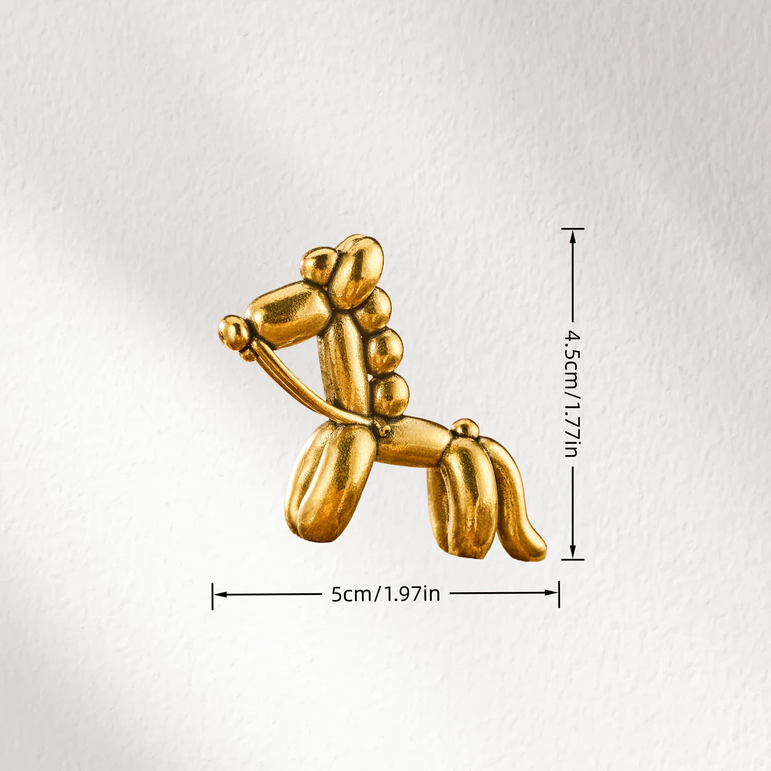 

Solid Brass Balloon Dog Sculpture Collector Art Decor for Living Room TV Console Modern Minimalist Desk Statue Accent Piece золотой