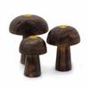 Wooden Mushroom Candle and Incense Holders, 3-Piece