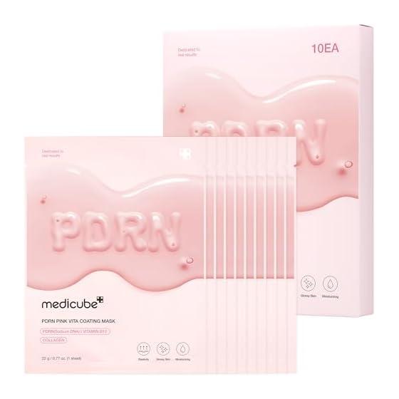 Medicube PDRN Pink Vita Coating Mask Pink Pack Transparent Skin Glowing Skin Moisturizing Skin Moisturizing Daily Pack Face Pack Moisture Charge