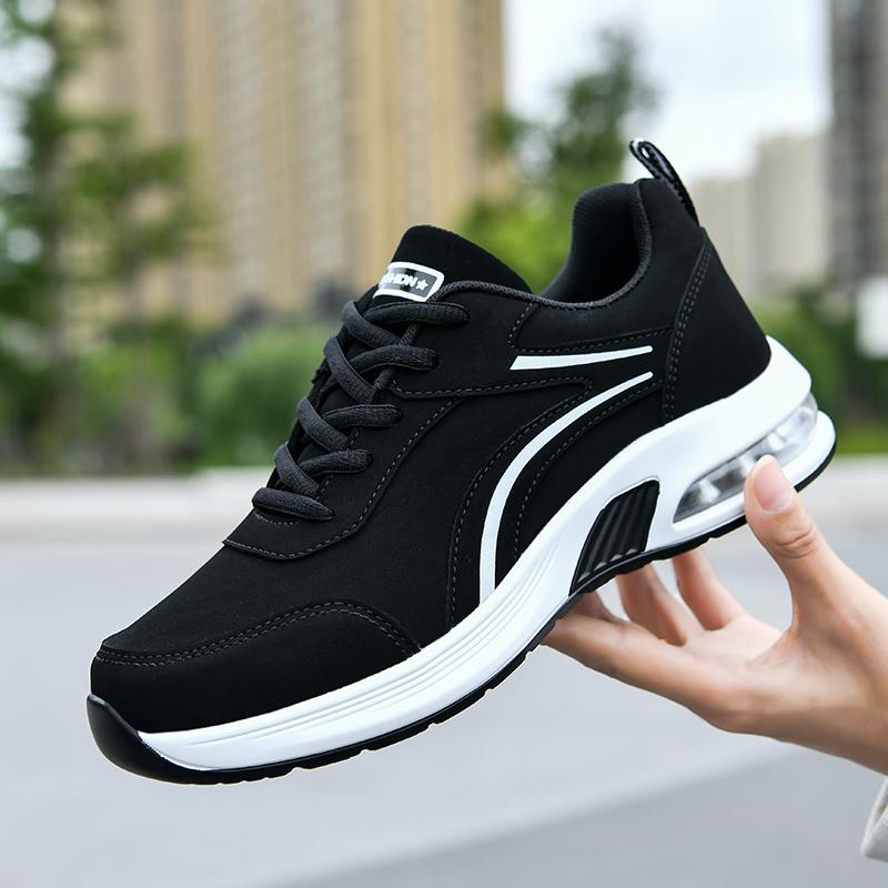 Fashion Women Casual Shoes Air Cushion PU Leather Vulcanized Woman Autumn Fashion Comfortable Sneakers Sports Plus Size Platform