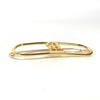 BURBERRY TB logo hair accessories hair pin Barrette Metal Gold Unused