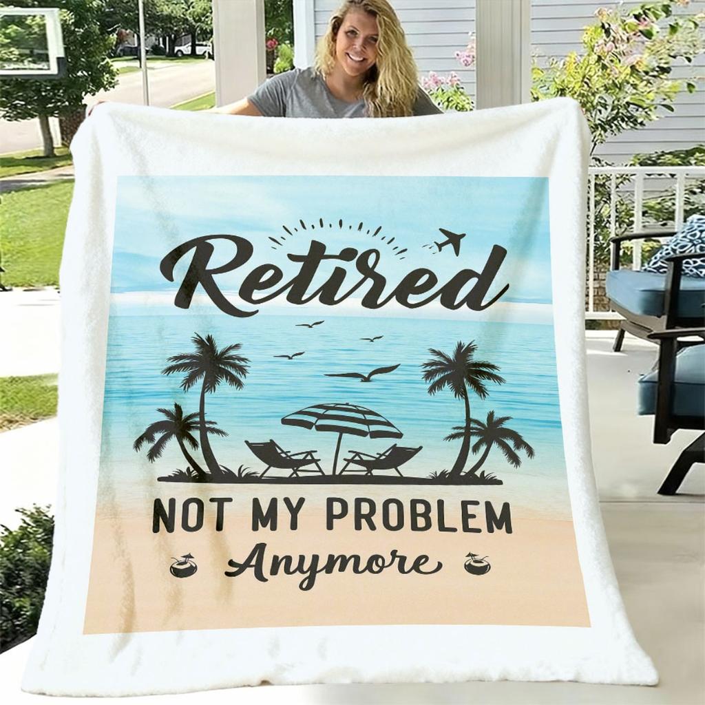 1 Set 130 05 Cm 150 11 Cm Valentine'S Day Elements Sport Fluffy Gift Giving Blanket Retirement Gift for Women Men 2024, Retirement Blanket Gift, Colle