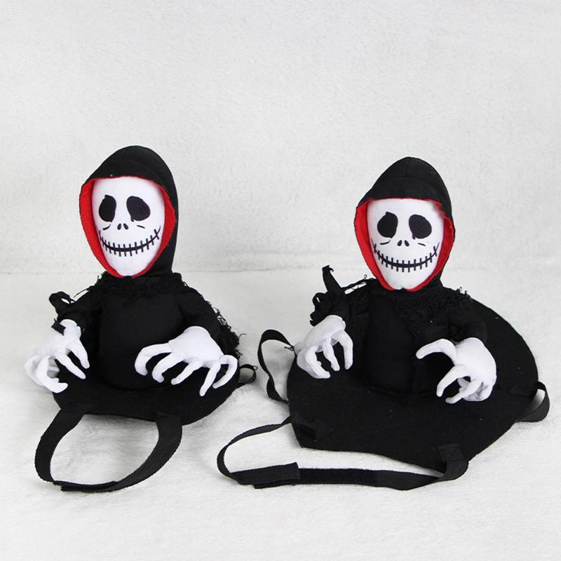 Cute Ghost Costume for Dogs Pet Halloween Holiday Accessories Hooded Coat Ghost Theme Coat Photo Props