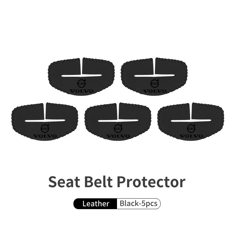 bgr3 For Volvo 2pcs Leather Car Seat Belt Protective Buckle Anti-Scratch Cover V40 V60 C30 C70 S60 S80 S90 XC40 XC60 XC70 XC90 T6