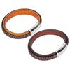 Leather Woven Bracelet Braided Wrist Band Vintage Magnetic Buckle Hand Decoration 20.5cm