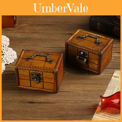 Wooden Jewelry Storage Box With Lid For Home Office Desk Organizer Gift For Teens