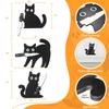 3Pcs Spookmas Indoor Decoration Wear Resist Wooden Spooky Wall Decors Funny Knife Cat Craft Pendant For Home Room Entryway Shelf