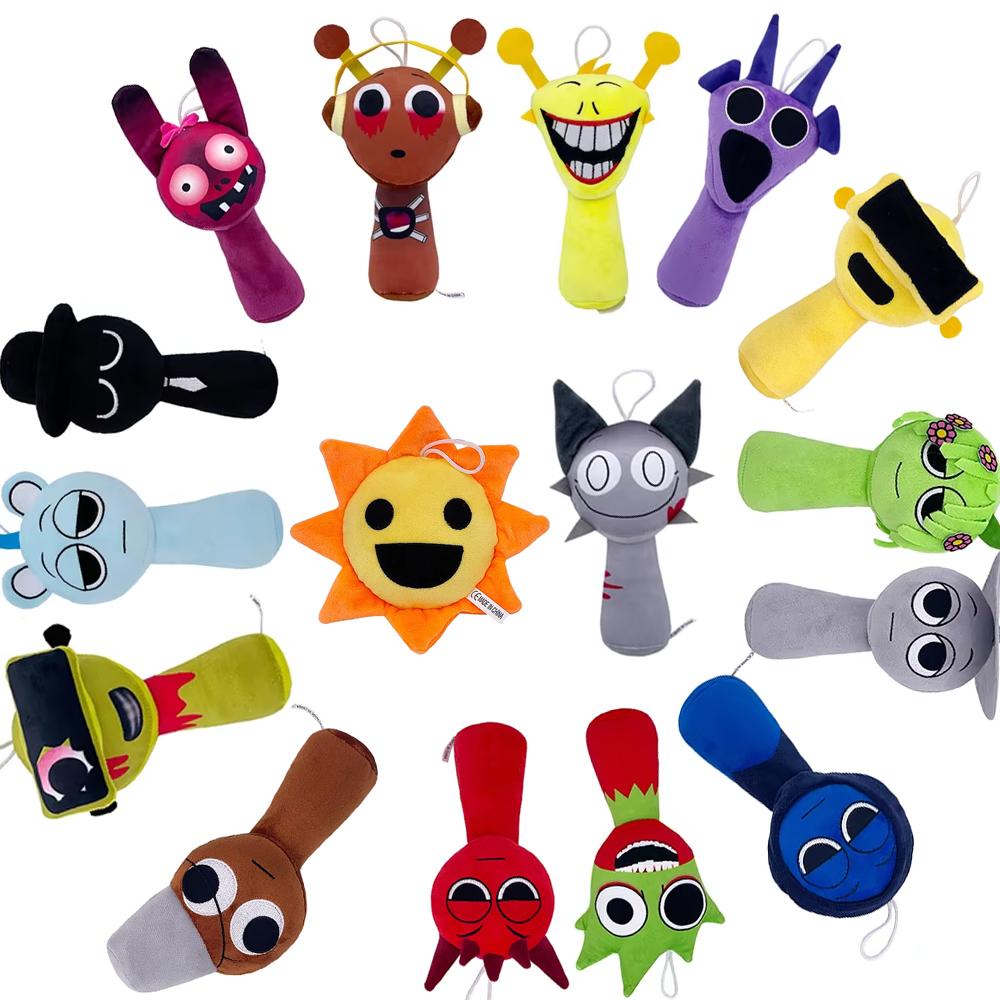 SprunkiPlush Toy Mr Fun Computer SprunkiPlushie Soft Toy Horror Games Cartoon Pillow Stuffed Doll Christmas for Birthday Gifts